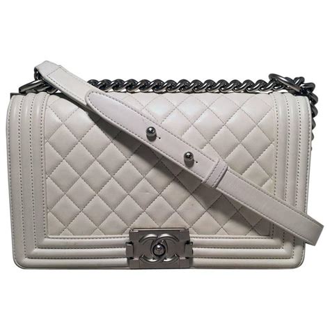 chanel boy white 2015|Chanel bag review.